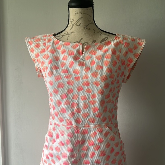Courrèges Paris size 40 Dress Pink Paint in White Cotton - Picture 2 of 7